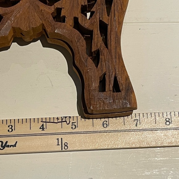 Vintage Carved Wooden Book Stand Holder Bible Prayer Book Cookbook Folding - Picture 8 of 13